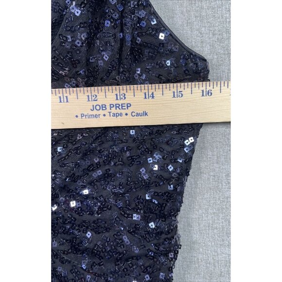 Calvin Klein Women's Sequin One-shoulder Sheath Dress 2 Black - Picture 7 of 10